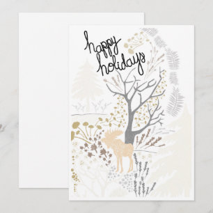 Happy Holidays Moose Holiday Card Feiertagskarte