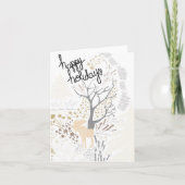 Happy Holidays Moose Holiday Card Karte (Vorderseite)