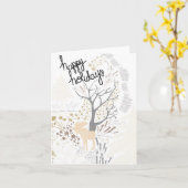 Happy Holidays Moose Holiday Card Karte (Gelbe Blume)