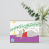 Happy Holidays Mouse in  House Feiertagspostkarte (Stehend Vorderseite)