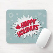 Happy Holidays Mousepad (Mit Mouse)