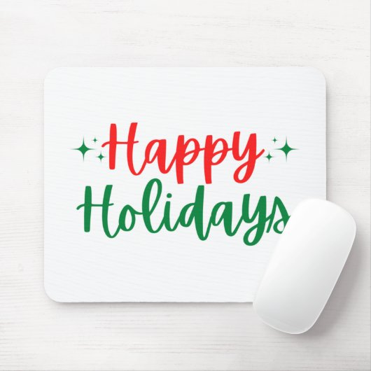 Happy Holidays Mousepad (Mit Mouse)