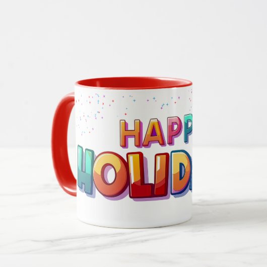 Happy Holidays Mug Tasse (Vorderseite Links)