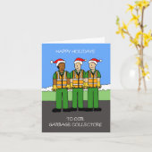 Happy Holidays Müllsammler Karte (Gelbe Blume)