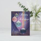 Happy Holidays Multi Bulbs Holiday Postkarte (Stehend Vorderseite)