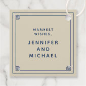 Happy Holidays | Name hinzufügen Geschenkanhänger (Rückseite)