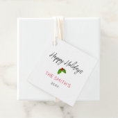 Happy Holidays Name Jahr Festliches Weihnachtsgesc Geschenkanhänger (Beispiel)