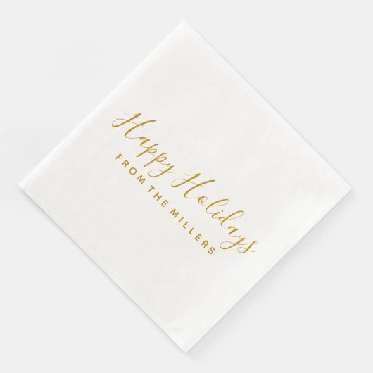 Happy Holidays Napkin Serviette (Ecke)