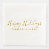 Happy Holidays Napkin Serviette (Vorderseite)