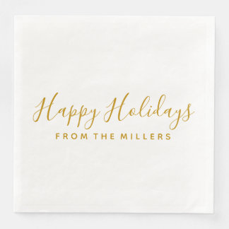 Happy Holidays Napkin Serviette