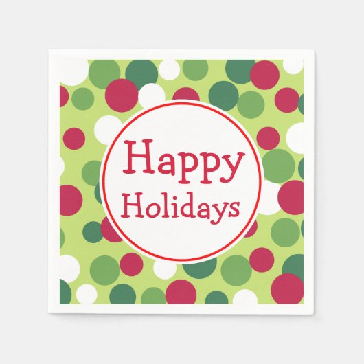 Happy Holidays Napkins Serviette (Vorderseite)