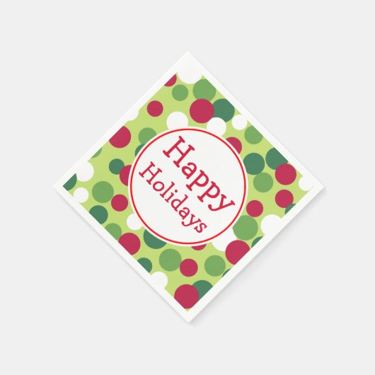 Happy Holidays Napkins Serviette (Ecke)