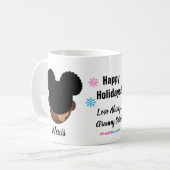 Happy Holidays Natural Hair Coffee Tasse (Vorderseite Links)
