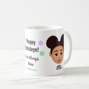 Happy Holidays Natural Hair Coffee Tasse