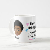 Happy Holidays Natural Hair Coffee Tasse (Vorderseite Links)
