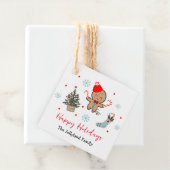 Happy Holidays Nature Pine tree Gingerbrot Mann Geschenkanhänger (Beispiel)