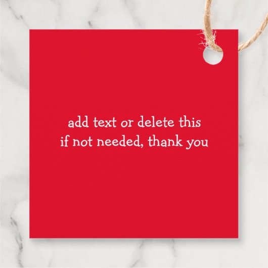 Happy Holidays Nature Pine tree Gingerbrot Mann Geschenkanhänger (Rückseite)