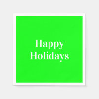 "Happy Holidays" neongrünes weißes Party