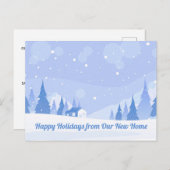 Happy Holidays Neue Zuhause Änderung der Anschrift Postkarte (Vorne/Hinten)