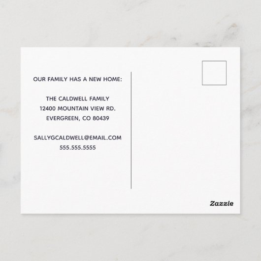 Happy Holidays Neue Zuhause Änderung der Anschrift Postkarte (Rückseite)