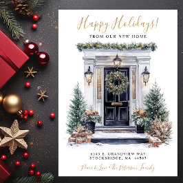 Happy Holidays Neue Zuhause Fronttür verschieben Ankündigung