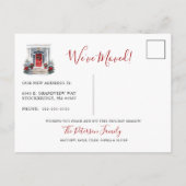 Happy Holidays Neue Zuhause Fronttür verschieben Ankündigungspostkarte (Rückseite)