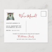 Happy Holidays Neue Zuhause Fronttür verschieben Ankündigungspostkarte (Rückseite)