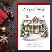 Happy Holidays Neue Zuhause Moving Ankündigung