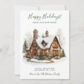 Happy Holidays Neue Zuhause Moving Ankündigung (Vorderseite)