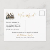 Happy Holidays Neue Zuhause Moving Ankündigungspostkarte (Rückseite)