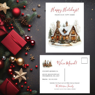 Happy Holidays Neue Zuhause Moving Ankündigungspostkarte