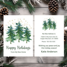 Happy Holidays Neue Zuhause Pine Trees