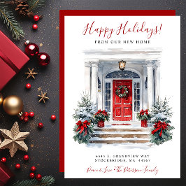 Happy Holidays Neue Zuhause Red Door Moving Ankündigung