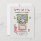 Happy Holidays Neue Zuhause Weihnachtsstür Kletter Ankündigung (Vorderseite)