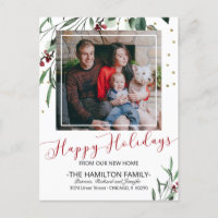 Happy Holidays Neues Zuhause Moving Ankündigung Fo