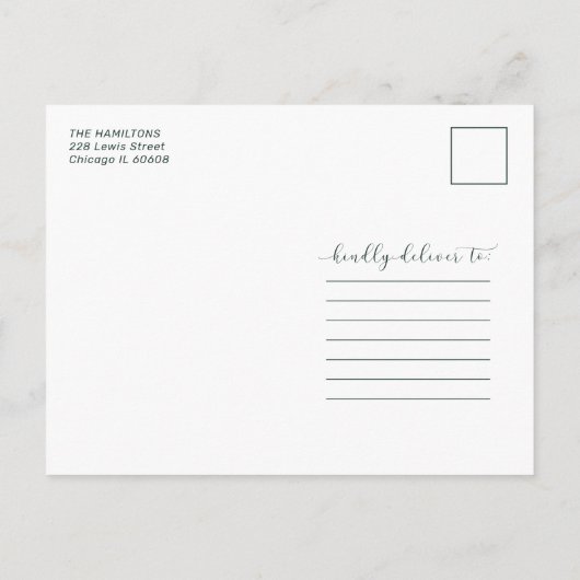 Happy Holidays Neues Zuhause Moving Ankündigung Fo (Rückseite)