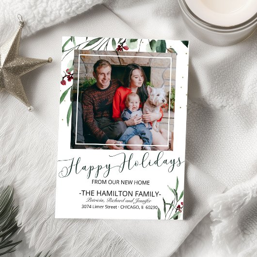 Happy Holidays Neues Zuhause Moving Ankündigung Fo