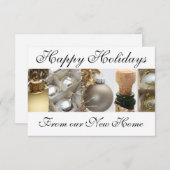 Happy Holidays - New Address Christmas Card Einladung (Vorne/Hinten)
