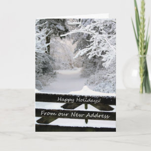 Happy Holidays - New Address Christmas Card Feiertagskarte