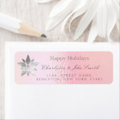 Happy Holidays New Year Rose Gold Gray Adresse (Insitu)