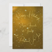 Happy Holidays New Year Stars Gold Typografie Karte (Vorderseite)