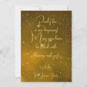 Happy Holidays New Year Stars Gold Typografie Karte (Rückseite)
