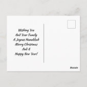 Happy Holidays New Years Postkarte (Rückseite)