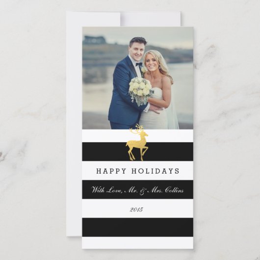 Happy Holidays Newlyweds | Christmas Feiertagskarte (Vorderseite)