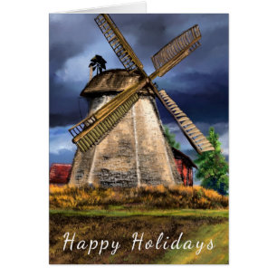 Happy Holidays - Niederlande Windmill Landschaft