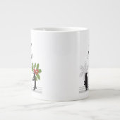 Happy Holidays Niedlich Funny Christmas Penguin Jumbo-Tasse (Vorderseite)