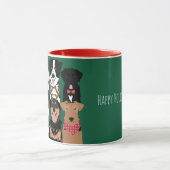 Happy Holidays Niedlich Hunde Tasse (Zentrum)