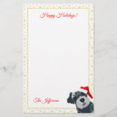 Happy Holidays Niedlich Mini Schnauzer Dog Weihnac Briefpapier (Vorderseite)