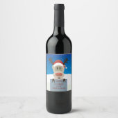 Happy Holidays Niedlich Rentierweine Labels Weinetikett (Vorderseite)