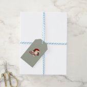 Happy Holidays Niedlich Santa Monkey Geschenkanhänger (Mit Garn)